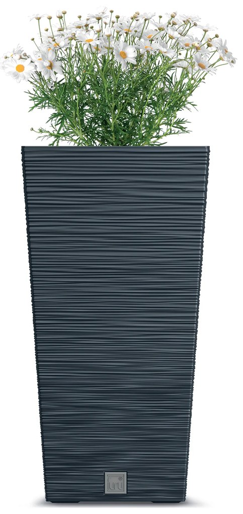 Donica ogrodowa kwadratowa Furu Square 55 cm antracyt PROSPERPLAST