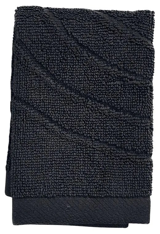 Czarny bawełniany ręcznik frotte 30x30 cm Time – Zone