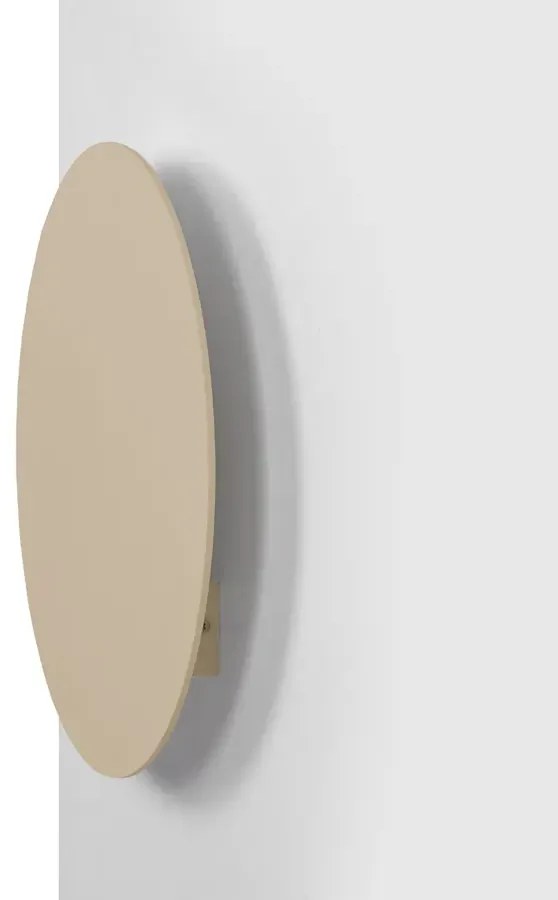 Kinkiet metalowe koło 30 cm nowoczesny beżowy C0-L35