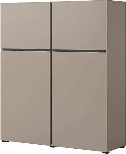 Komoda wysoka CROSS 4D 119cm congo/czarna