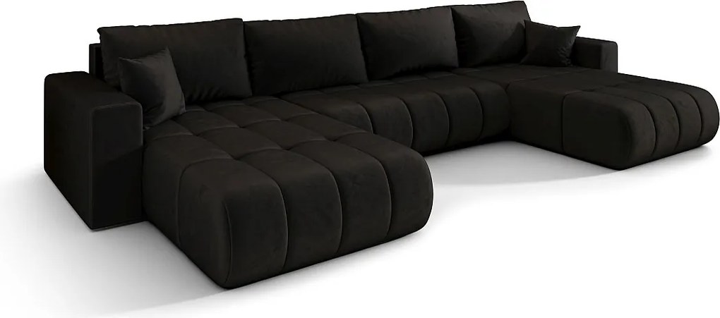 BEDANTE narożnik z funkcją spania MILO U PREMIUM Monolith 97 Przestronny narożnik w kształcie litery U z funkcją spania