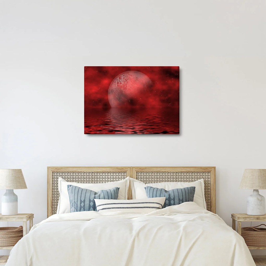 Obraz - Księżyc na powierzchni (70x50 cm)