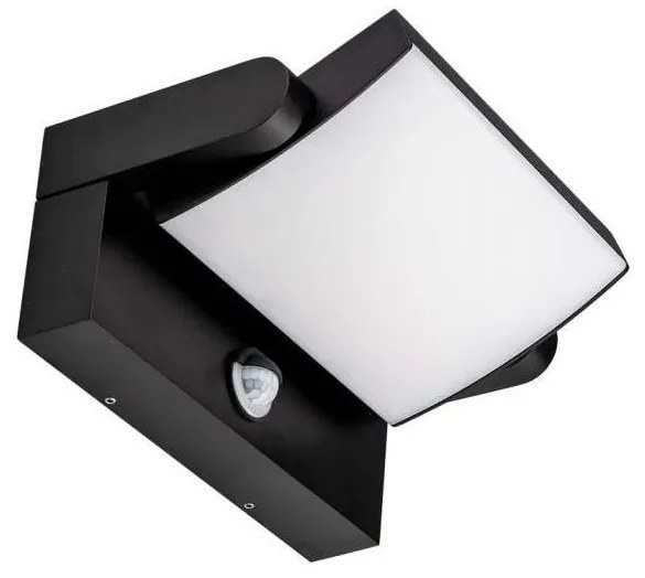 LED zewnętrzna lampa ścienna z czujnikiem LED/17W/230V 3000K IP65 czarna