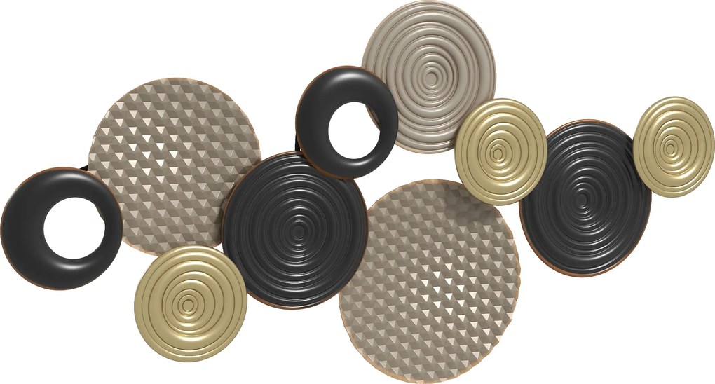 HOMCOM dekoracja ścienna, design 3D, metalowa rama, wszechstronne zastosowanie, wielobarwna | Aosom PL