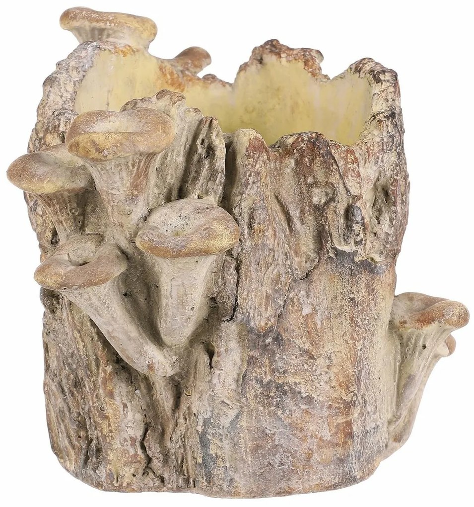 Opakowanie betonowe - pień z grzybami, 19 x 17 x16 cm