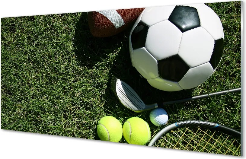 Szklany Panel Sprzęt do Tenisa na Trawie