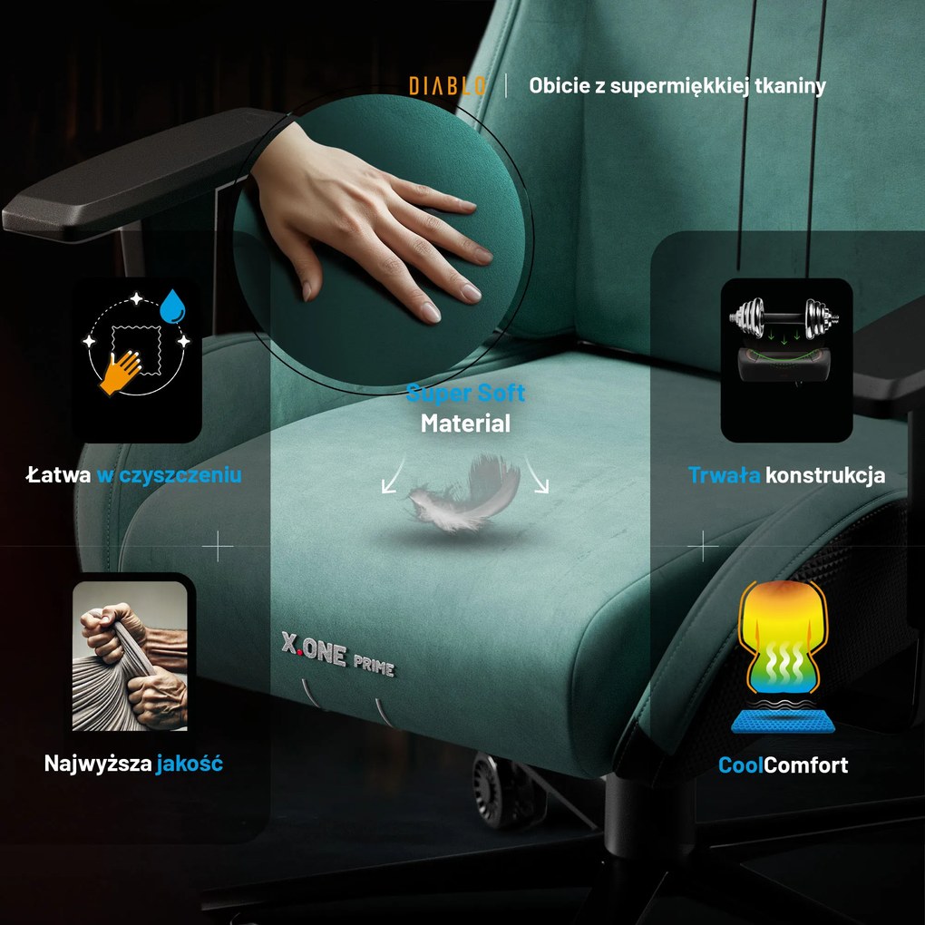 Fotel Diablo X.One Prime Mystic Mint Normal Size
