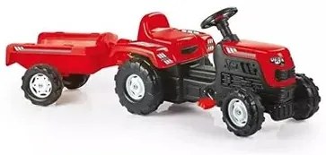 Kopalnia Traktor na pedały Ranchero z przyczepą,czerwony
