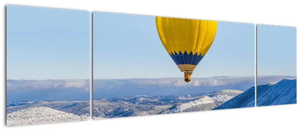 Obraz - Lot nad zimowym krajobrazem (170x50 cm)