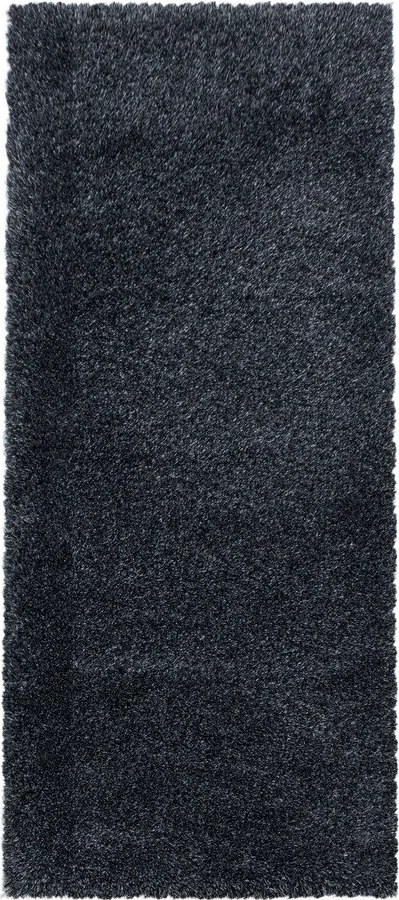 Antracytowy chodnik 80x250 cm Fluffy – Ayyildiz Carpets
