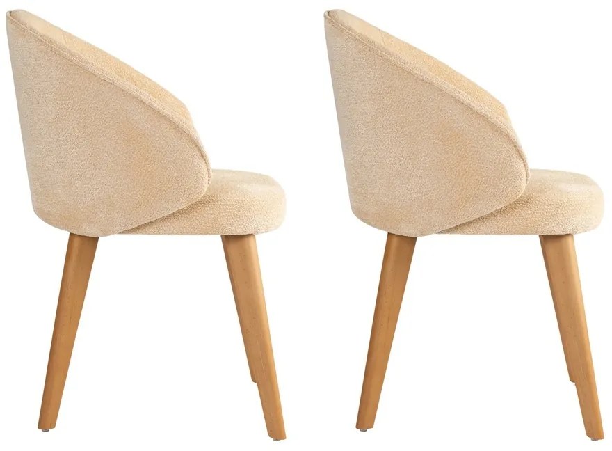Zestaw krzeseł do jadalni Bentley Beige and Dark Oak, 2 szt.