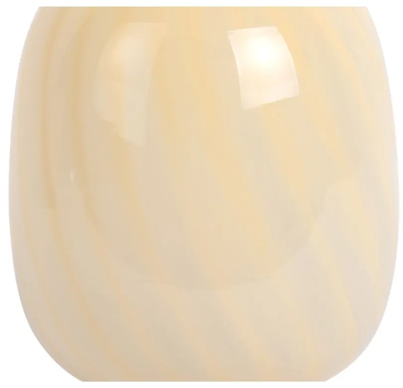 Jasnożółta lampa stołowa ze szklanym kloszem (wysokość 20 cm) Summer Globe – Leitmotiv