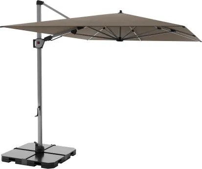 HYPERION 330 x 240 PRESTIGE - luksusowy huśtawkowy parasol ogrodowy z bocznym drążkiem : Kolor parasola - Kávová