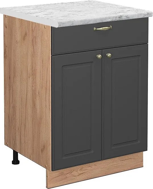 Szafka dolna do kuchni antracytowo-złoty 60x60x82 fame-line