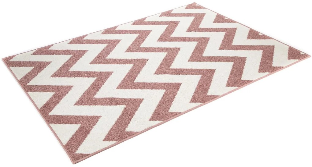 Dywan Lotto Zygzak Różowy 100 cm x 150 cm