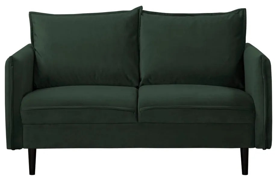 Ciemnozielona aksamitna sofa 138 cm Juli – Ropez