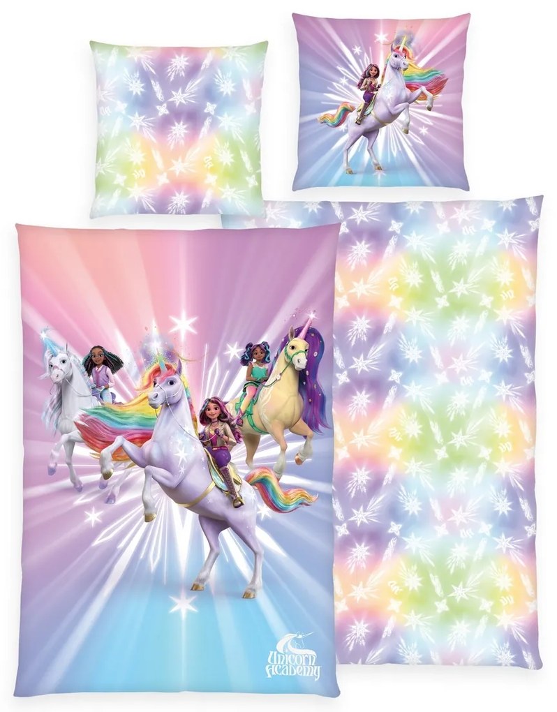 Herding Bawełniana pościel Unicorn Academy, 140 x200 cm, 70 x 90 cm, 140 x 200 cm, 70 x 90 cm