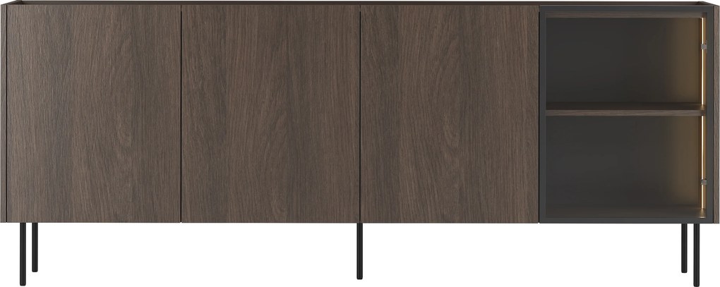 Komoda Dunari 220 cm czterodrzwiowa - dąb dunin