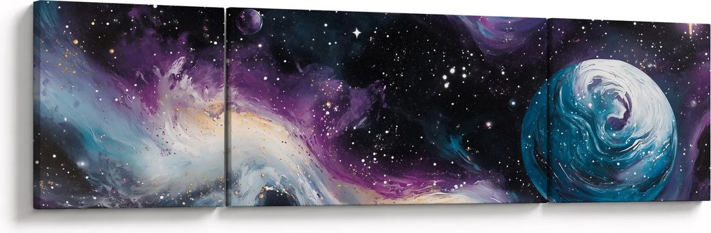 Obraz - Malowany wszechświat (170x50 cm)