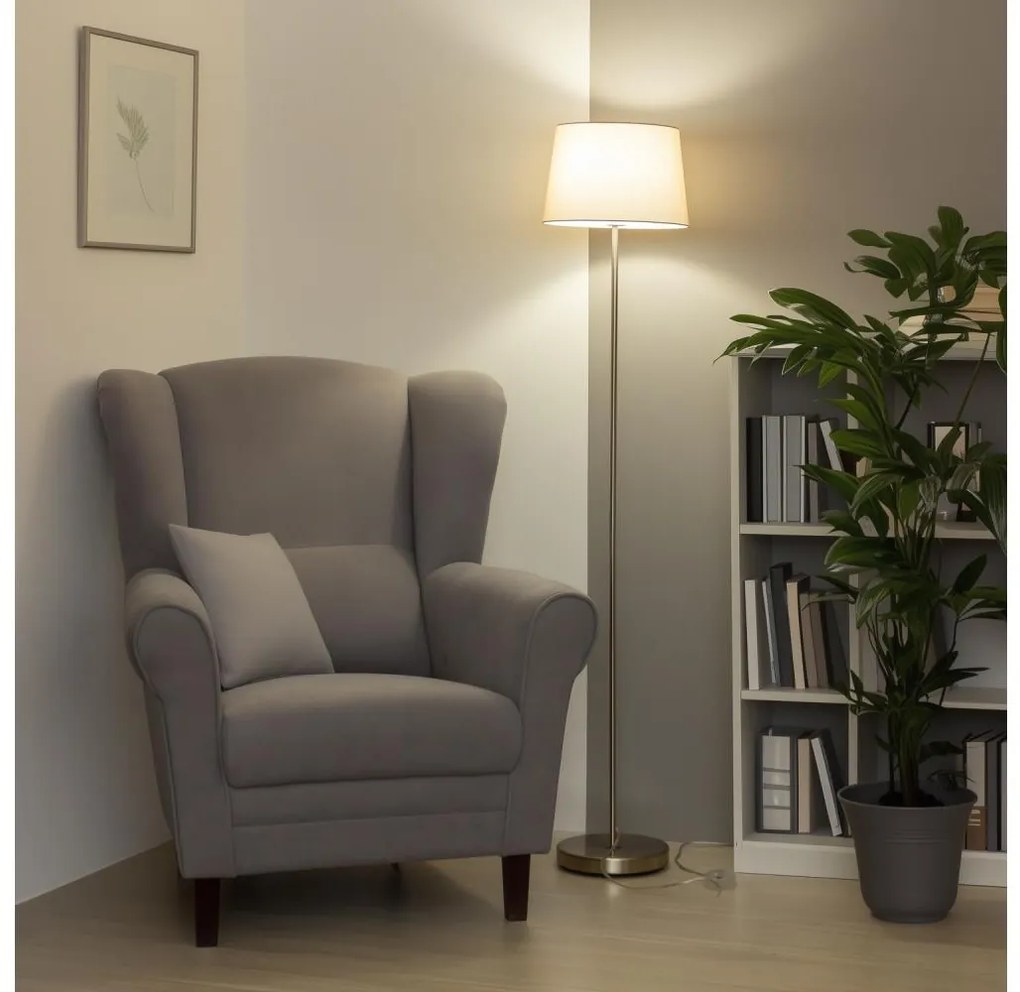 Brilagi - Lampa stojąca LED CERIA 1xE27/40W/230V Ø 30 cm beżowa/matowy chrom