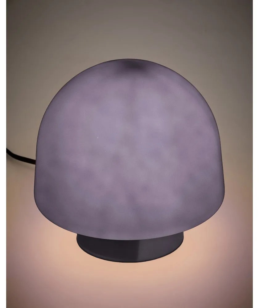 Ciemnoniebieska lampa stołowa ze szklanym kloszem (wysokość 20 cm) Reig – Kave Home