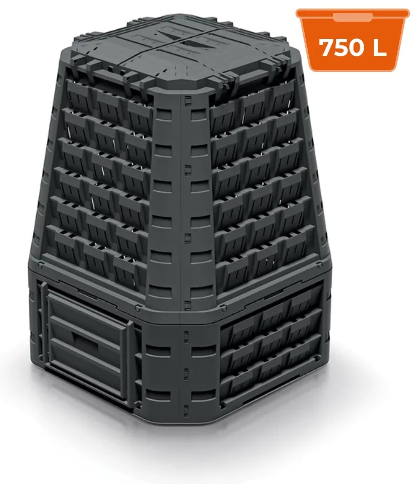 Kompostownik EVOGREEN VARIO, 750 l, czarny Prosperplast