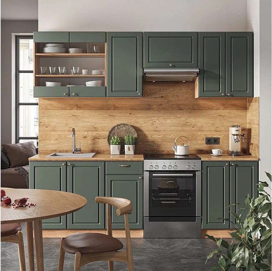 Aneks kuchenny green-gold country/gold power oak 240x60x81.6 fame-line