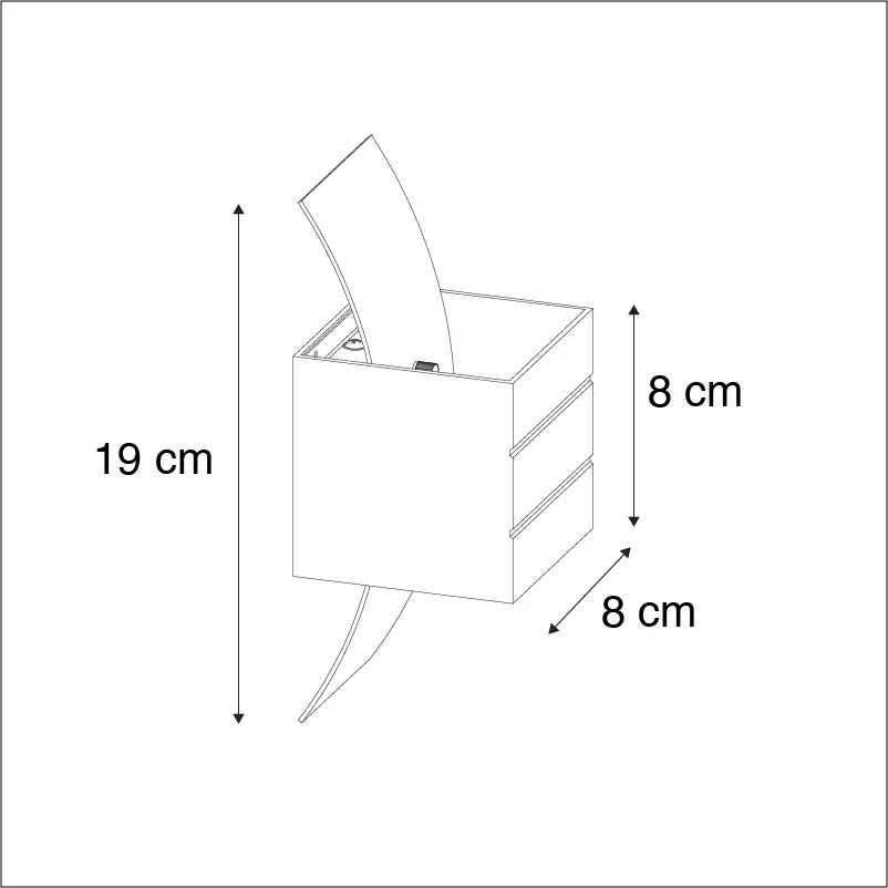 Zestaw 2 Nowoczesnych lamp ściennych aluminiowych - Amy Oswietlenie wewnetrzne