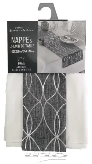 Zestaw obrusu i bieżnika 140x250 cm Elipsa – douceur d'intérieur
