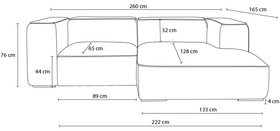 Narożnik z materiału bouclé w kolorze ochry (prawostronny) Zephyr – Bobochic Paris