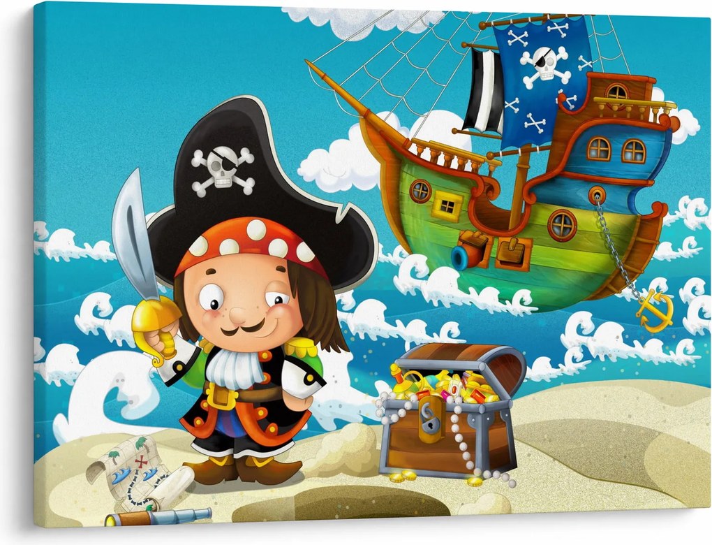 Obraz - Skarb piratów (70x50 cm)