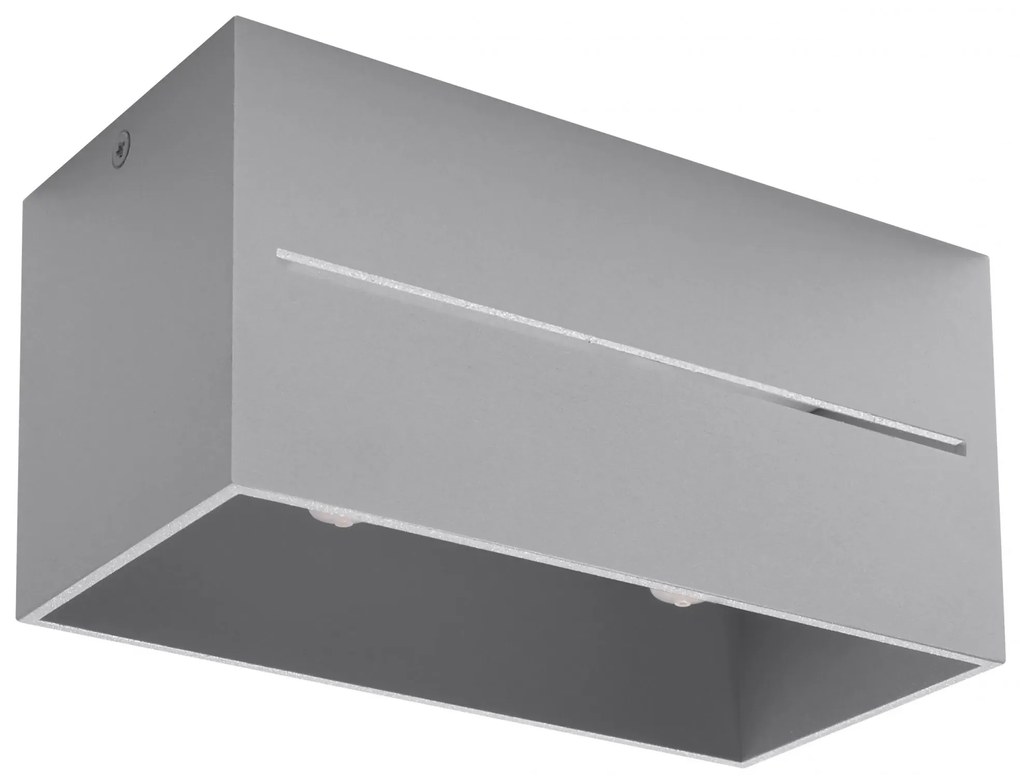 Szary prostokątny plafon LED - EX510-Prima