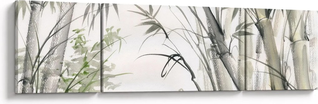 Obraz - Bambusy, rysunek (170x50 cm)