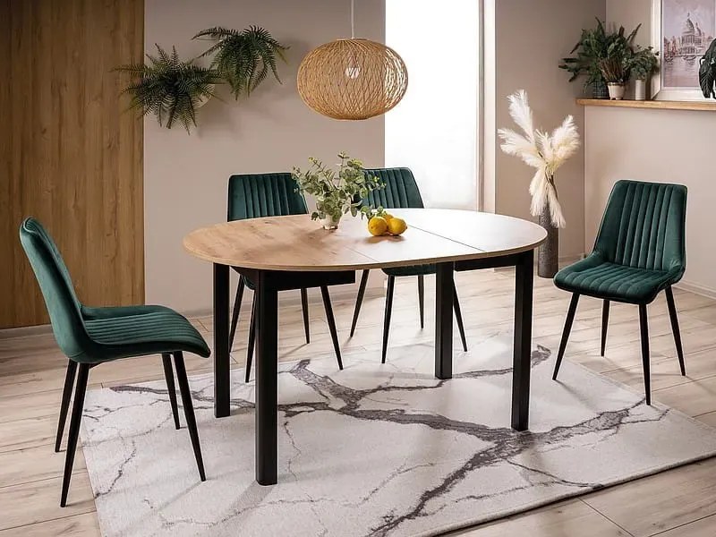 Krzesło tapicerowane KIM VELVET zielone  SIGNAL