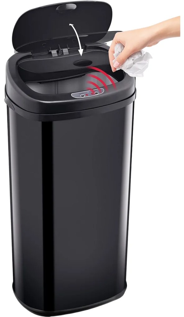 Lamart LT8112 Kosz bezdotykowy Sensor 42 l, czarny, 42 l