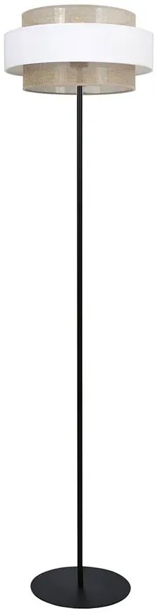 Beżowo-biała lampa stojąca abażurowa boho - 16X A523 K3-T58