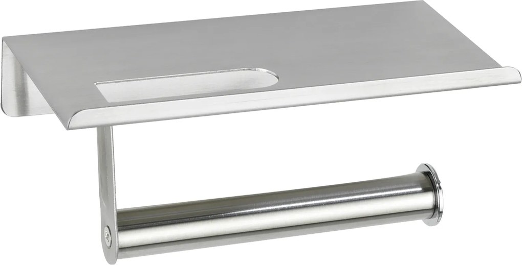 Uchwyt na papier toaletowy z półką na telefon, stal nierdzewna