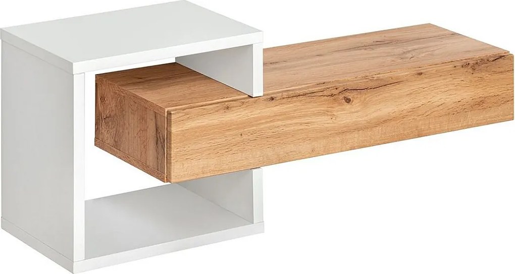 Konsola wisząca EASY 100x40 dąb wotan/biała