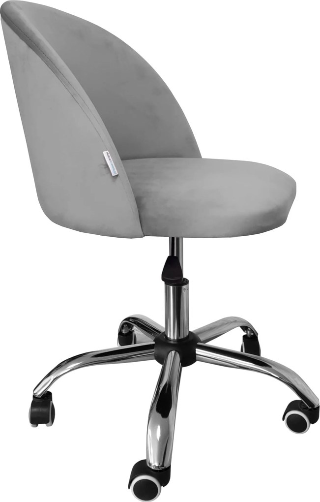 Fotel obrotowy COLIN krzesło biurowe fotel ergonomiczny do biurka : Kolor Stelaża - Chrom, Kolor tkaniny - VELVET - MG17, Typ siedziska - Siedzisko obrotowe 360°, Typ tkaniny - Velvet