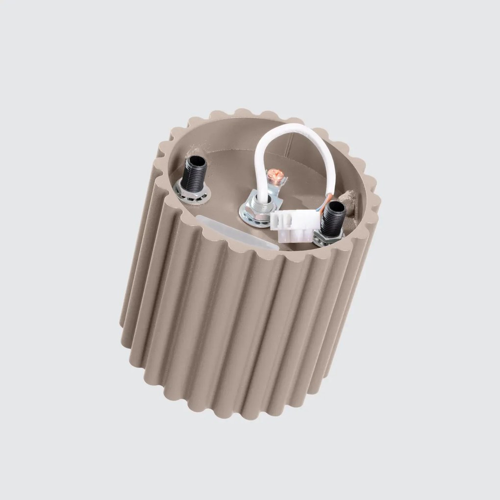 Plafon AURA 1 taupe GU10 ryflowany SOLLUX  LIGHTING