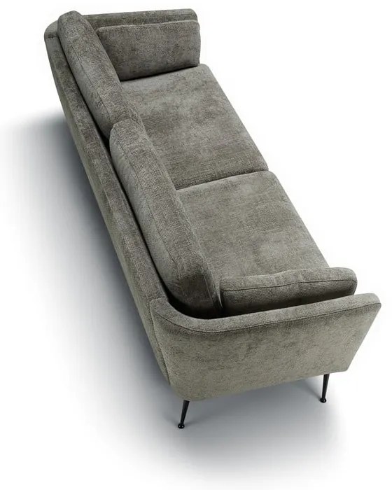 Szara aksamitna sofa 220 cm Mynta – Sits