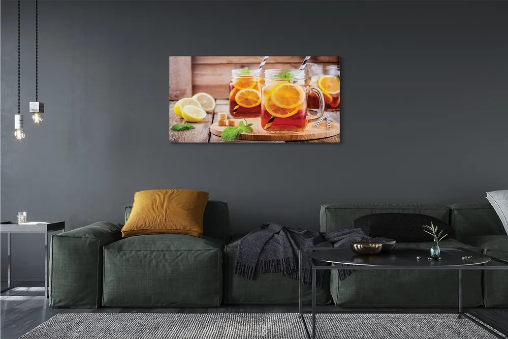 Zdjęcie na płótnie Orzeźwiająca Herbata Mrożona