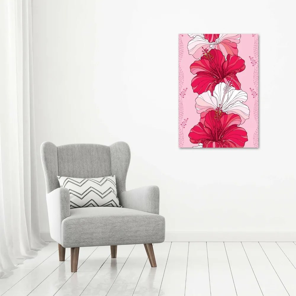 Foto-obraz szkło hartowane pionowy Hibiskus