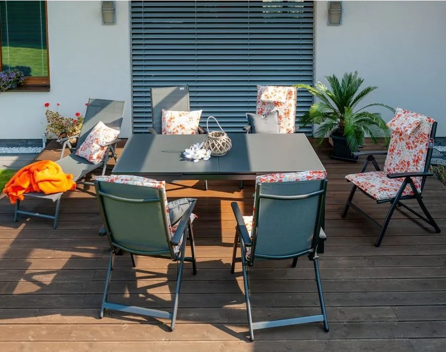 Doppler FIRENZE ACTIVE ogrodowy zestaw mebli 6+1 szary