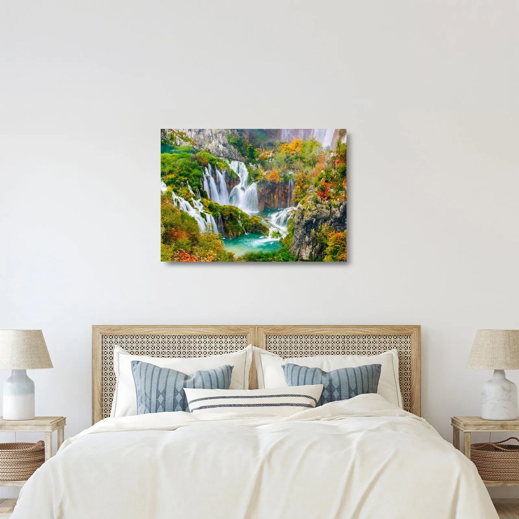 Obraz na szkle - Park Narodowy Jezior Plitwickich (70x50 cm)