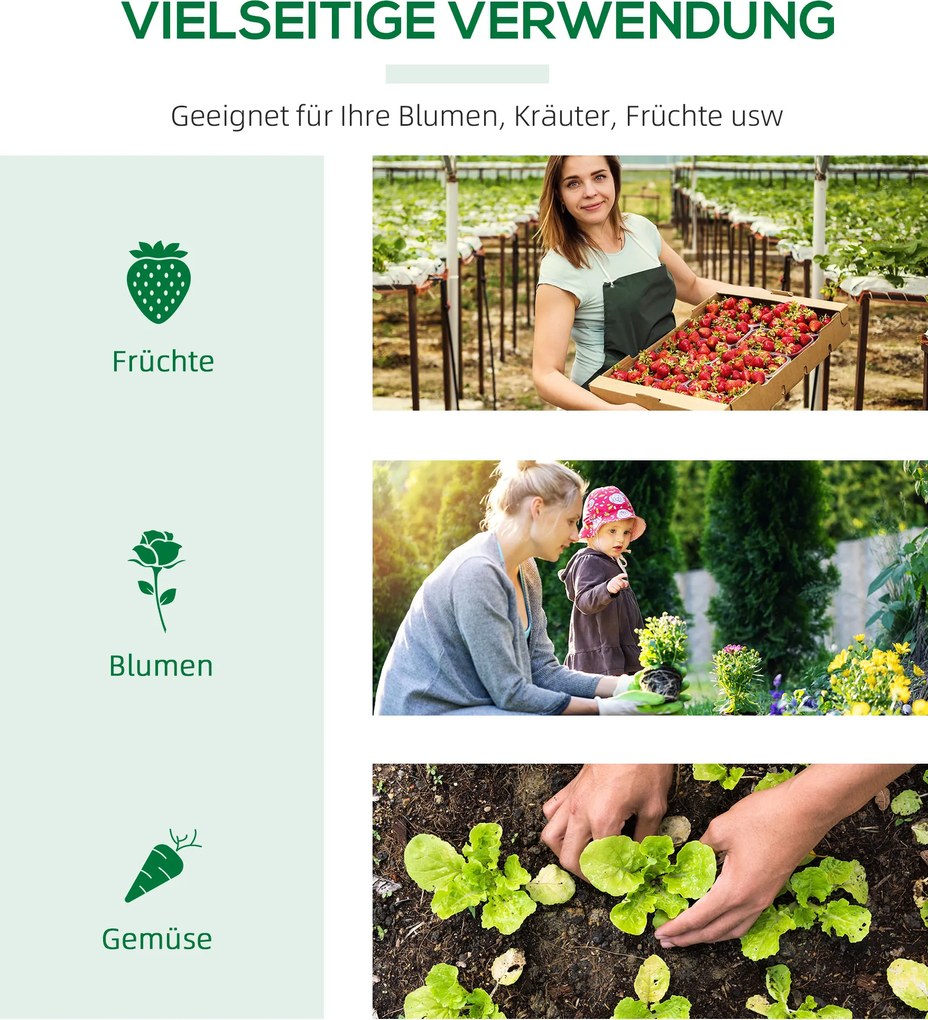 Outsunny Szklarnia z Okienkiem PE do Pomidorów Zielona Cieplarnia Skrzynia Inspekcyjna 119x60x60cm | Aosom PL