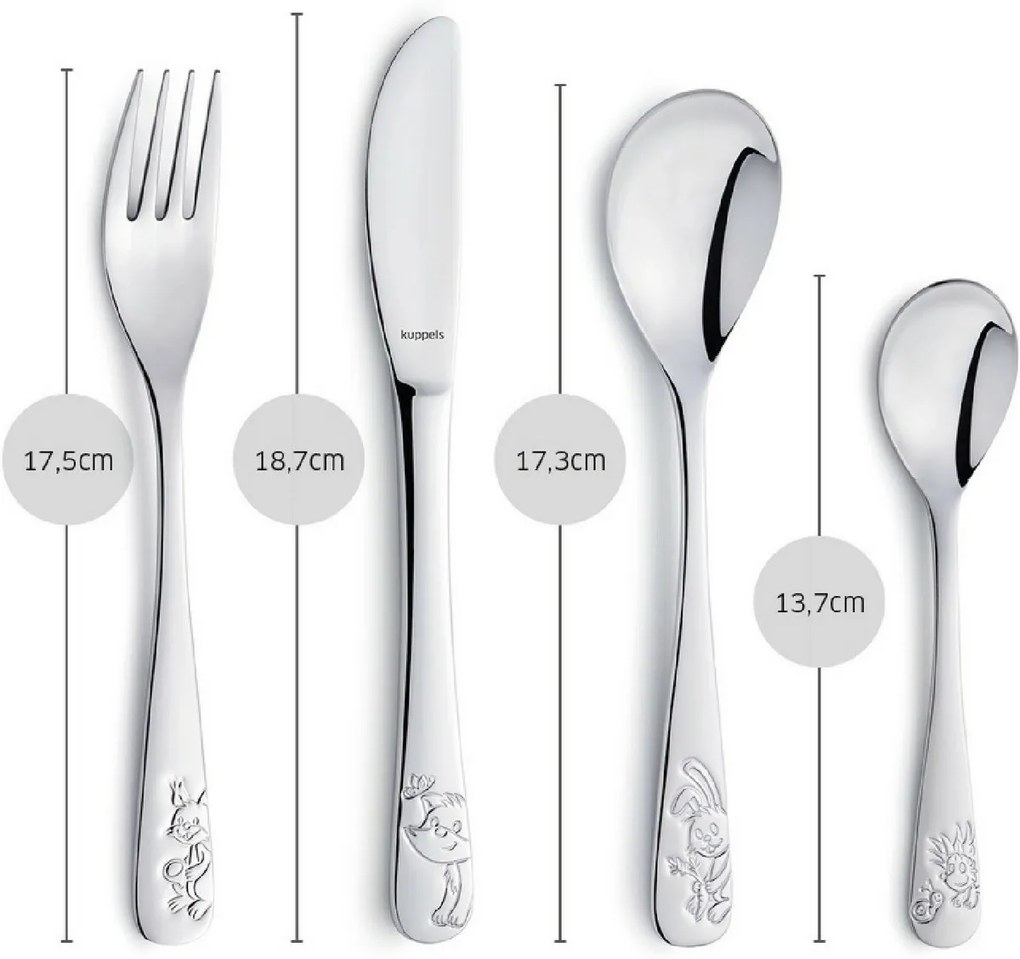 Amefa 4-częściowy zestaw sztućców dla dzieci Forest Friends