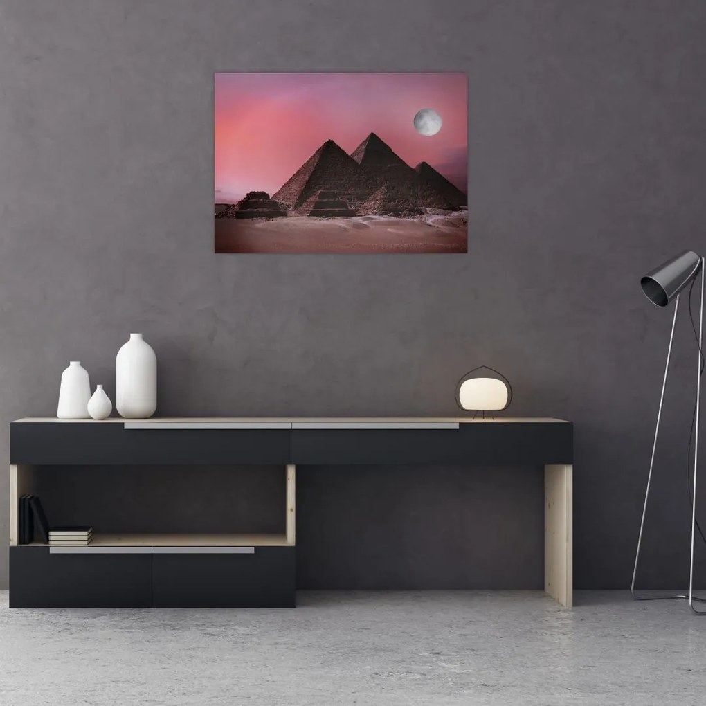 Obraz na szkle - Piramidy w Gizie, Egipt (70x50 cm)