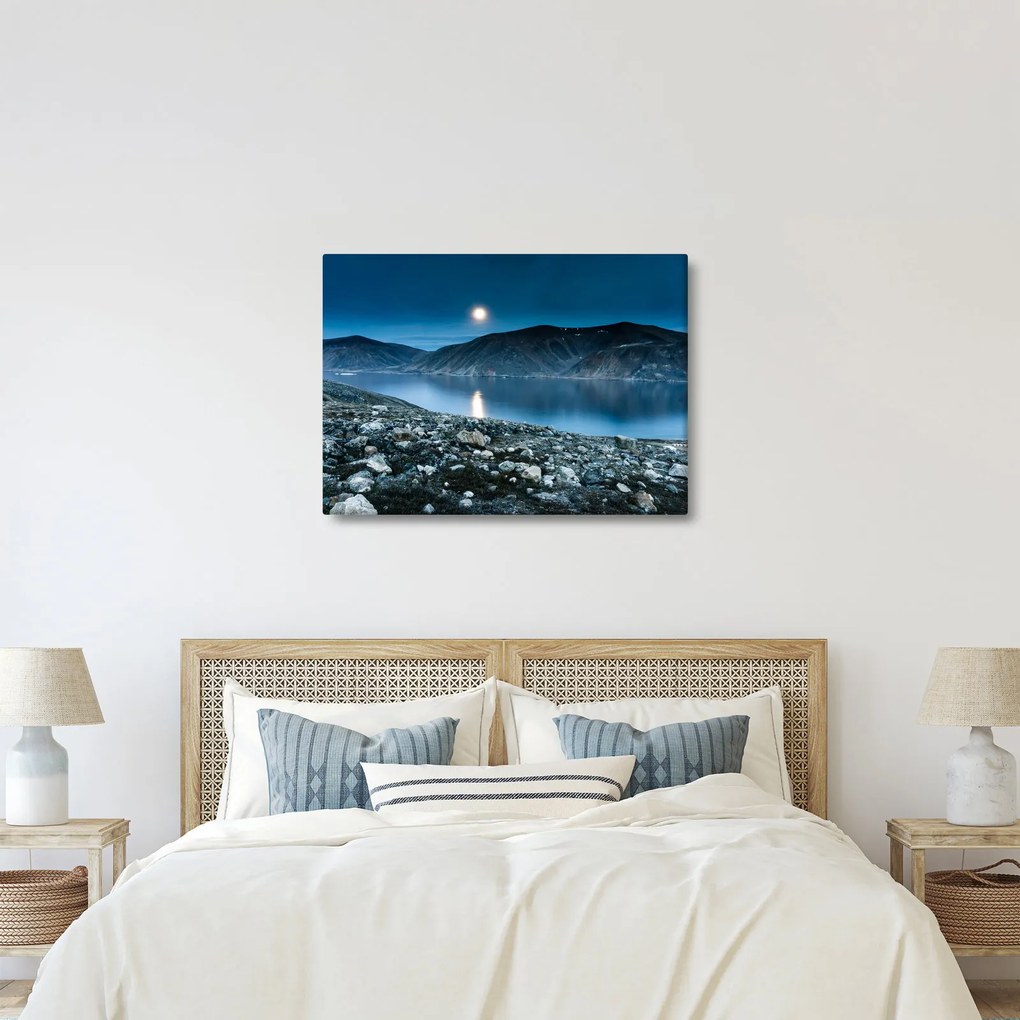Obraz nocnego krajobrazu, Islandia (70x50 cm)