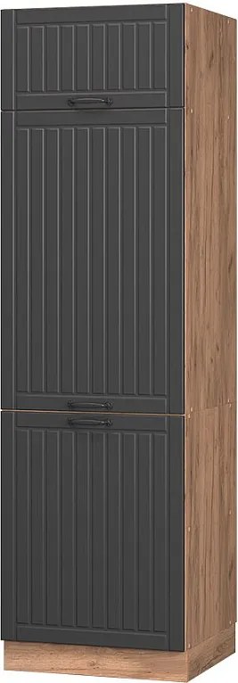 Szafka na lodówkę ciemnoszary 60x58.1x206.8 fame-line